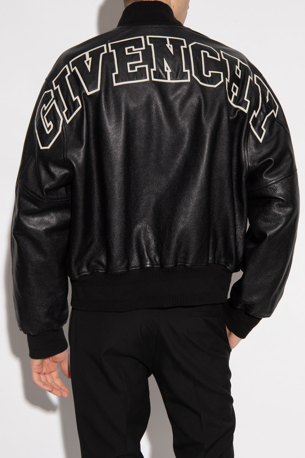 Givenchy black leather on sale jacket